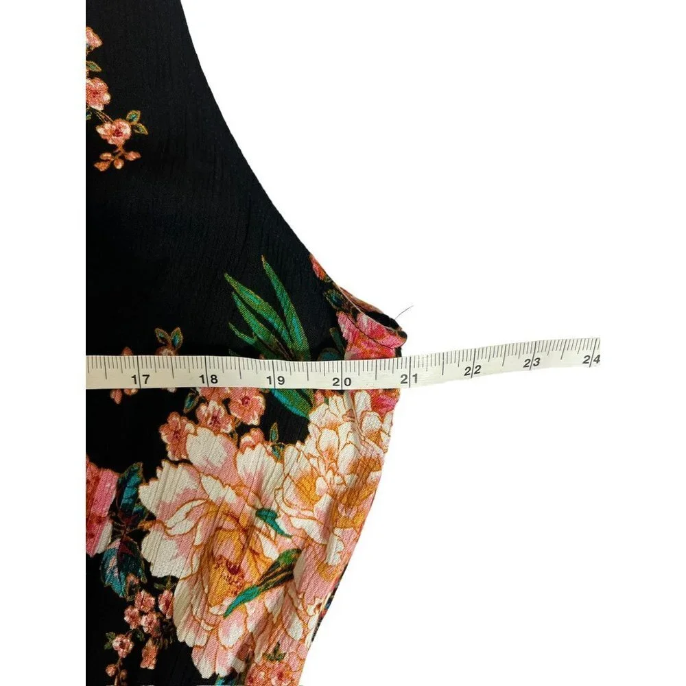 Knox Rose Women's Black Floral Sleeveless Dress - Picture 4 of 7